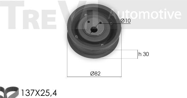 TREVI AUTOMOTIVE Hammasrihma komplekt KD1265